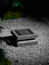 Modern Grey Square Post Light – Low Pillar Light for Gate