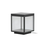 Modern Silver Frame Post Light – Pillar Light for Patio