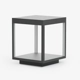 Modern Silver Frame Post Light – Pillar Light for Patio
