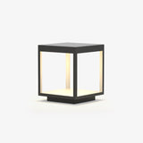 Modern Silver Frame Post Light – Pillar Light for Patio