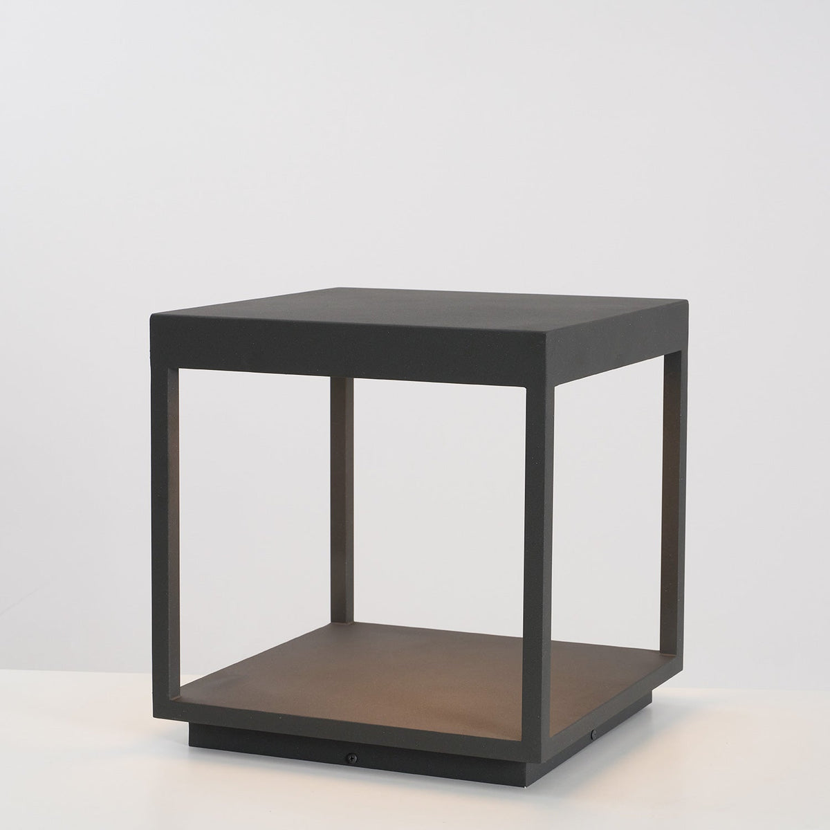 Modern Silver Frame Post Light – Pillar Light for Patio
