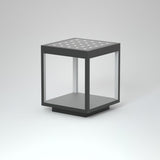Modern Silver Frame Post Light – Pillar Light for Patio