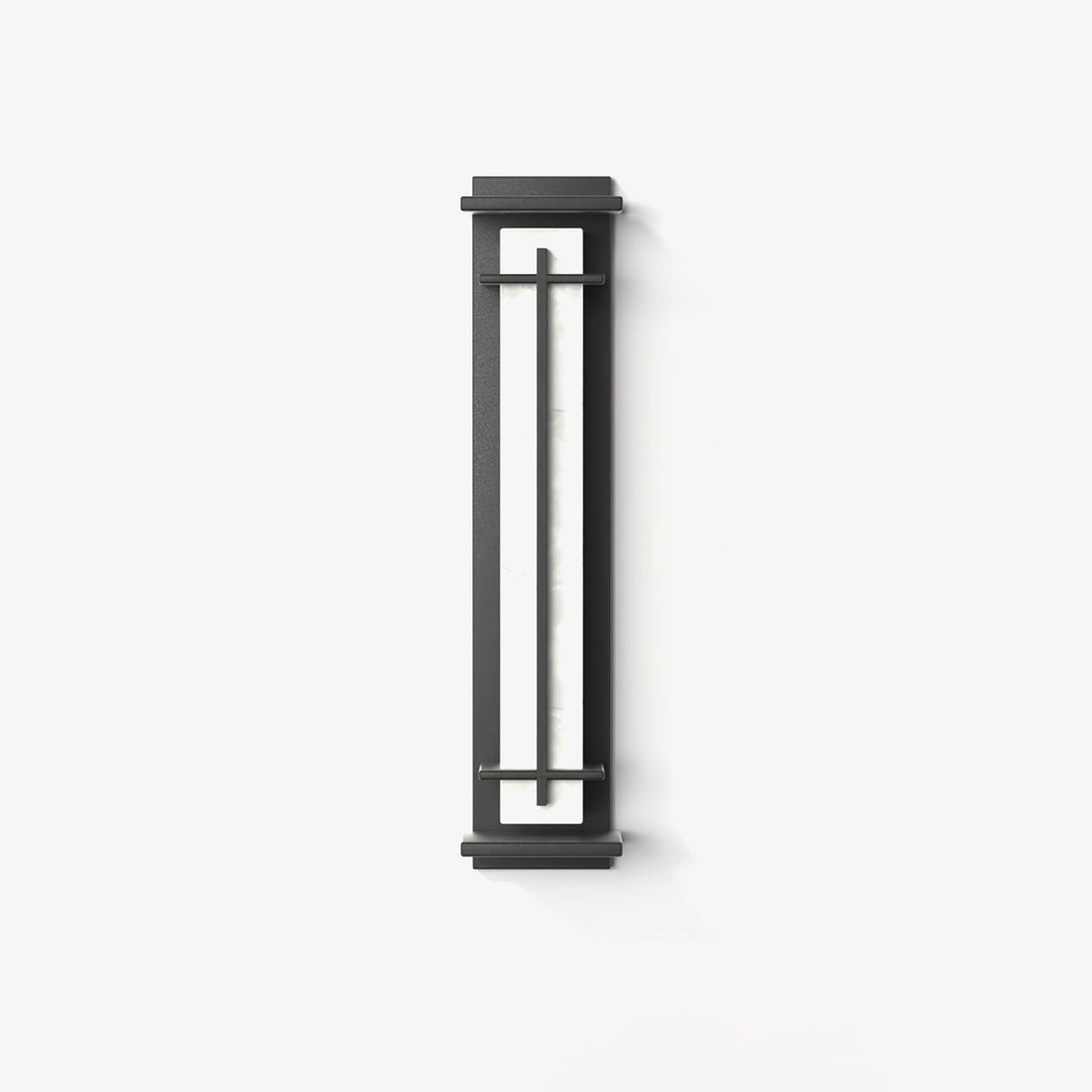 Modern Black Alabaster Wall Light – Tall Sconce for Porch