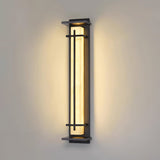 Modern Black Alabaster Wall Light – Tall Sconce for Porch