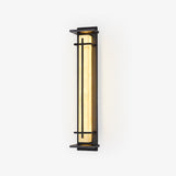 Modern Black Alabaster Wall Light – Tall Sconce for Porch