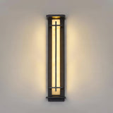 Modern Black Alabaster Wall Light – Tall Sconce for Porch