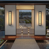 Modern Black Alabaster Wall Light – Tall Sconce for Porch