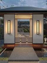 Modern Black Alabaster Wall Light – Tall Sconce for Porch
