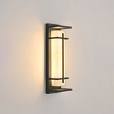 Modern Black Alabaster Wall Light – Tall Sconce for Porch
