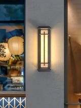 Modern Black Alabaster Wall Light – Tall Sconce for Porch