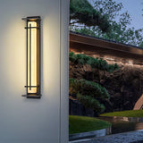 Modern Black Alabaster Wall Light – Tall Sconce for Porch