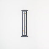Modern Black Alabaster Wall Light – Tall Sconce for Porch
