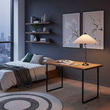 Modern Black Metal Table Lamp – Wavy Pleated Shade