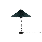 Modern Black Metal Table Lamp – Wavy Pleated Shade