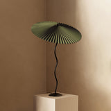 Modern Black Metal Table Lamp – Wavy Pleated Shade