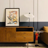 Modern Black Metal Table Lamp – Wavy Pleated Shade