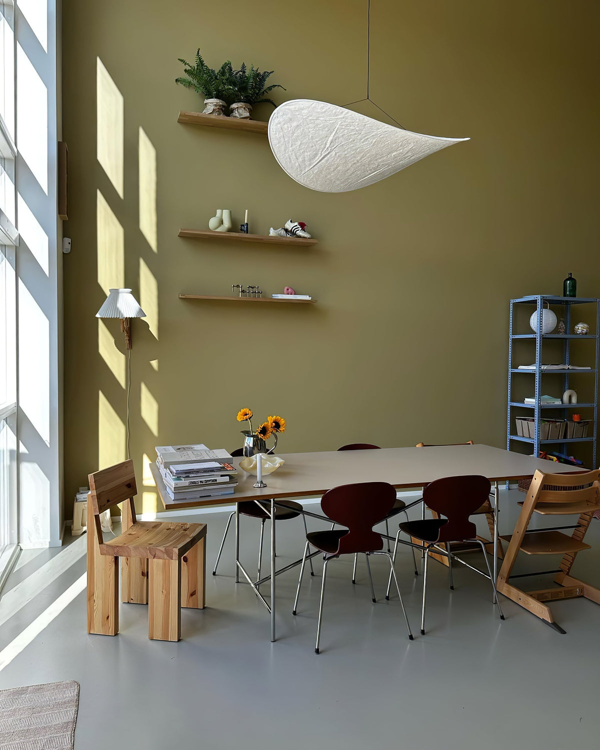 Modern Black Silk Pendant Light – Oval Cloud LED