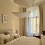 Modern Black Silk Pendant Light – Oval Cloud LED