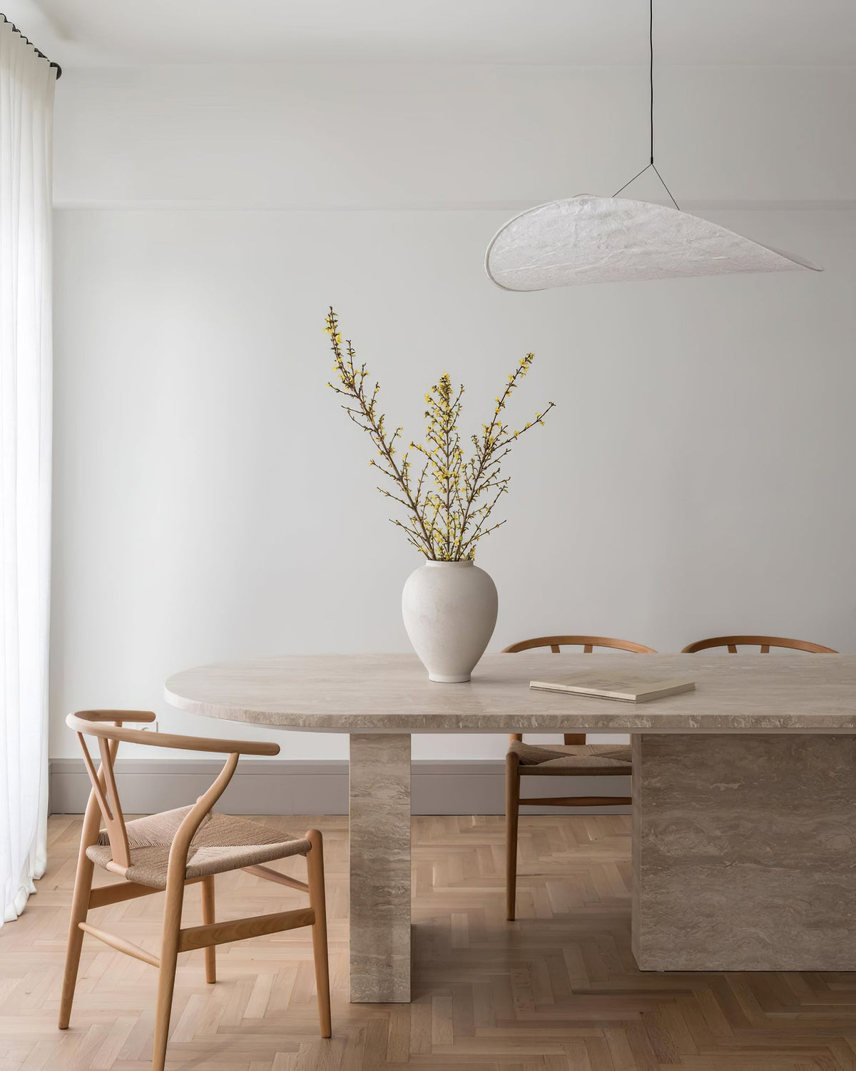 Modern Black Silk Pendant Light – Oval Cloud LED
