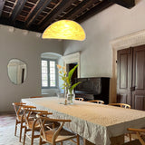 Modern Black Silk Pendant Light – Oval Cloud LED