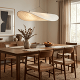 Modern Black Silk Pendant Light – Oval Cloud LED