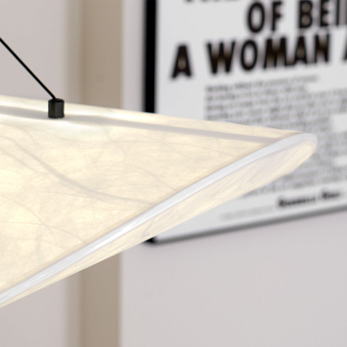 Modern Black Silk Pendant Light – Oval Cloud LED
