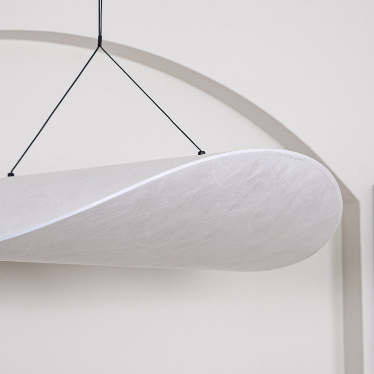 Modern Black Silk Pendant Light – Oval Cloud LED