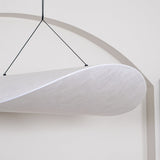 Modern Black Silk Pendant Light – Oval Cloud LED