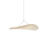Modern Black Silk Pendant Light – Oval Cloud LED