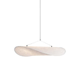 Modern Black Silk Pendant Light – Oval Cloud LED