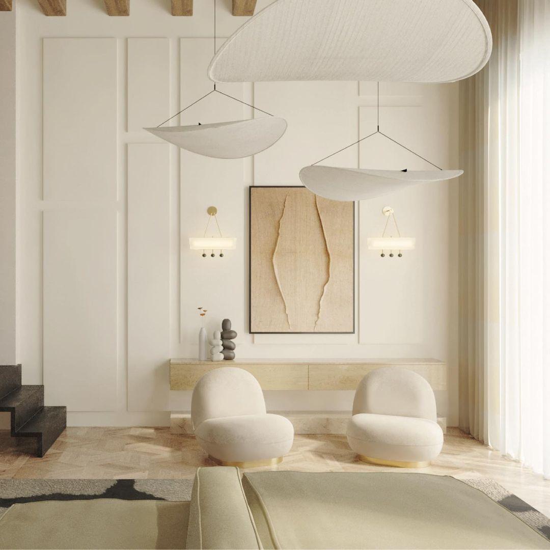 Modern Black Silk Pendant Light – Oval Cloud LED
