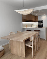 Modern Black Silk Pendant Light – Oval Cloud LED