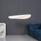 Modern Black Silk Pendant Light – Oval Cloud LED