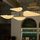 Modern Black Silk Pendant Light – Oval Cloud LED