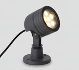 Wharton Industrial Black Stainless Steel Outdoor Spotlight