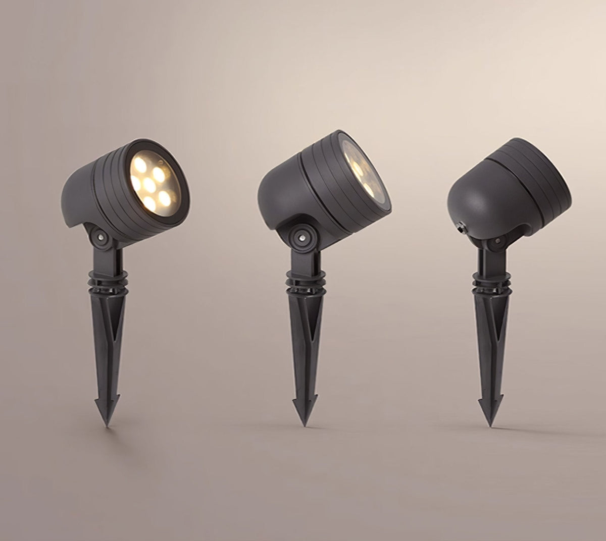 Wharton Industrial Black Stainless Steel Outdoor Spotlight