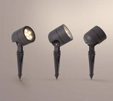 Wharton Industrial Black Stainless Steel Outdoor Spotlight