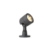 Wharton Industrial Black Stainless Steel Outdoor Spotlight
