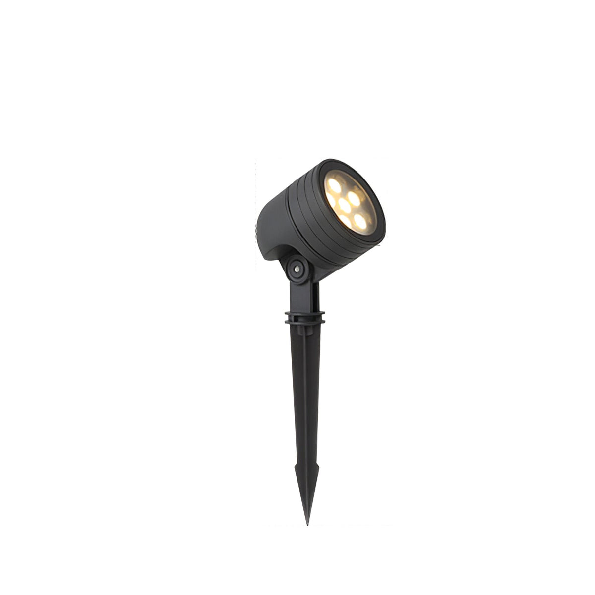 Wharton Industrial Black Stainless Steel Outdoor Spotlight