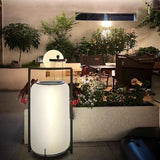 Modern Glass Lantern Table Lamp – Solar Lamp for Patio