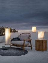 Modern White Post Light – Round Garden Light for Pathway