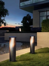 Modern White Post Light – Round Garden Light for Pathway