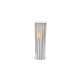 Modern White Post Light – Round Garden Light for Pathway