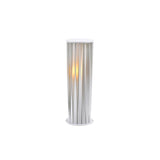 Modern White Post Light – Round Garden Light for Pathway