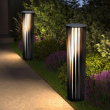 Modern White Post Light – Round Garden Light for Pathway