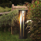 Modern White Post Light – Round Garden Light for Pathway
