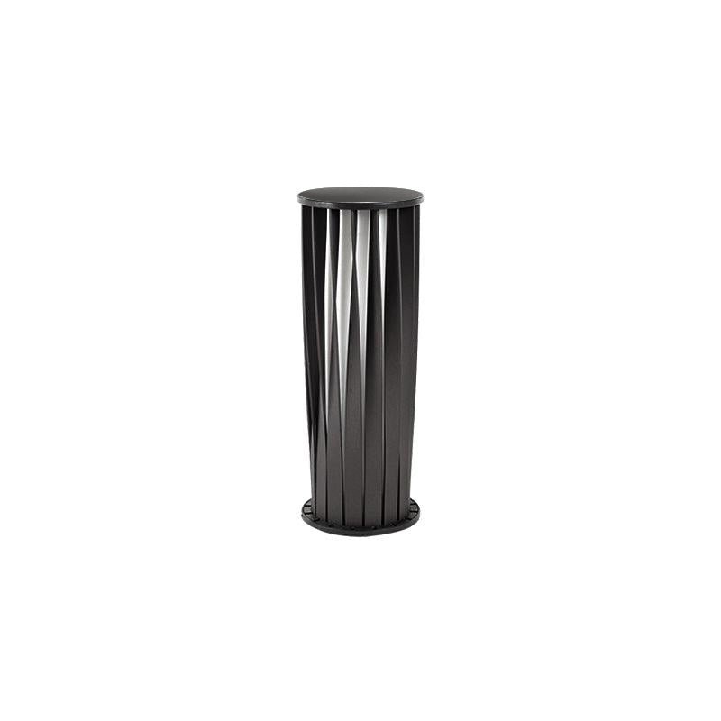Modern White Post Light – Round Garden Light for Pathway