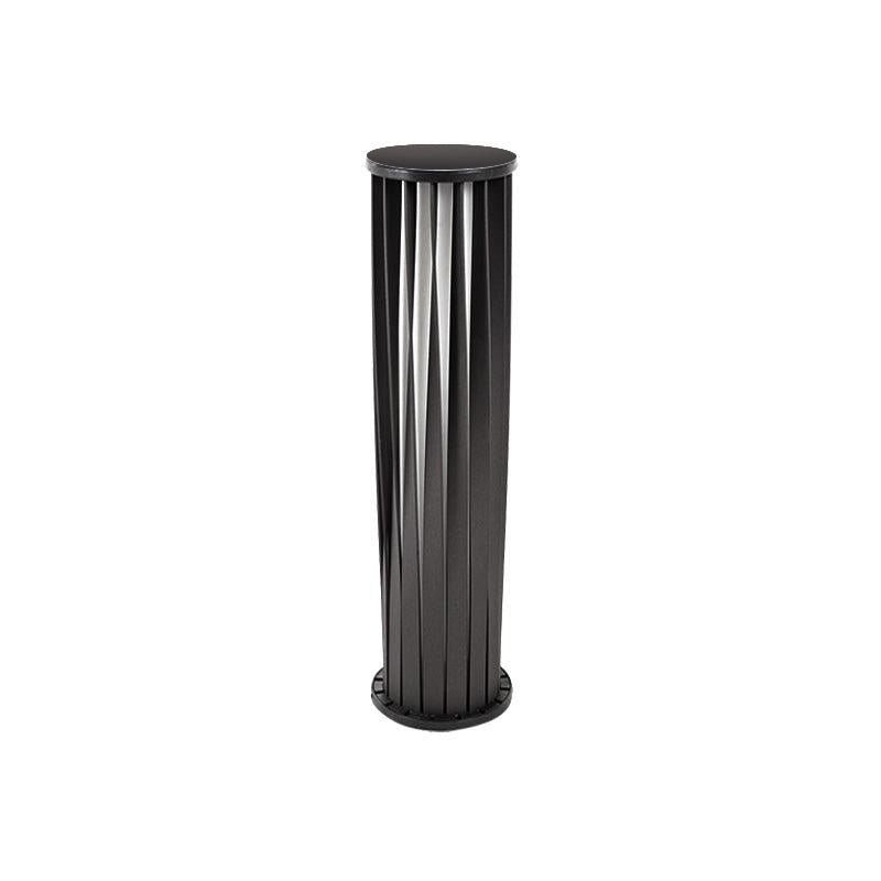Modern White Post Light – Round Garden Light for Pathway