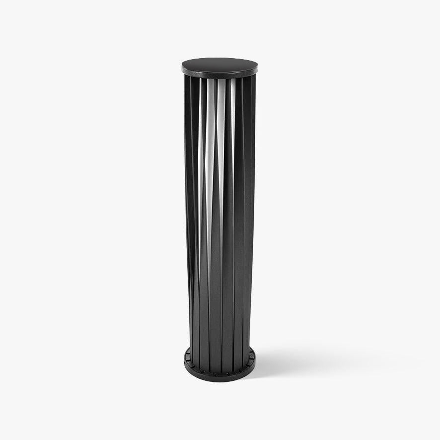 Modern White Post Light – Round Garden Light for Pathway
