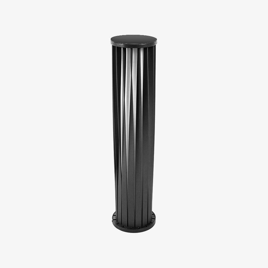 Modern White Post Light – Round Garden Light for Pathway